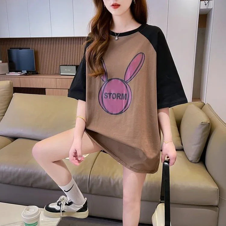 好感度UP ラグランTシャツ カラーマッチング 三色 プリント半袖 ＜U-3014＞