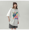 売り切れ必至 プリント ファッション 4色選択 半袖Tシャツ＜U-8594＞