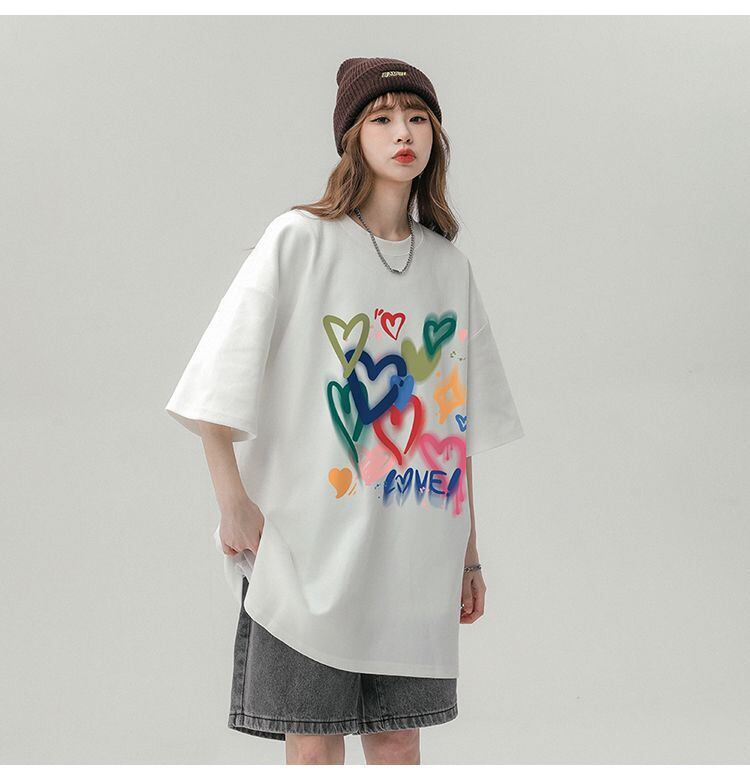 売り切れ必至 プリント ファッション 4色選択 半袖Tシャツ＜U-8594＞