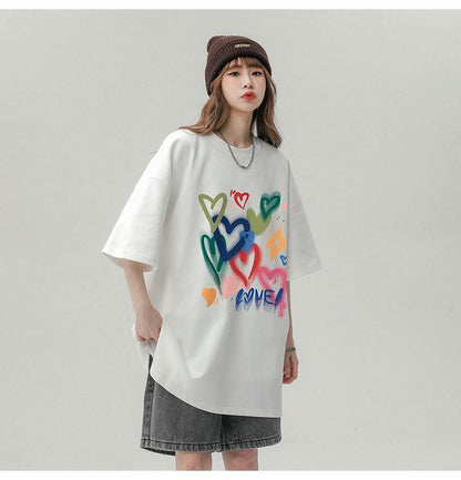 売り切れ必至 プリント ファッション 4色選択 半袖Tシャツ＜U-8594＞