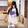 好感度UP可愛いハート プリントTシャツ &アルファベットロング ＜U-2833＞