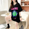 美人度アップ 切り替え ファッション プリント Tシャツ カットソー＜U-3412＞