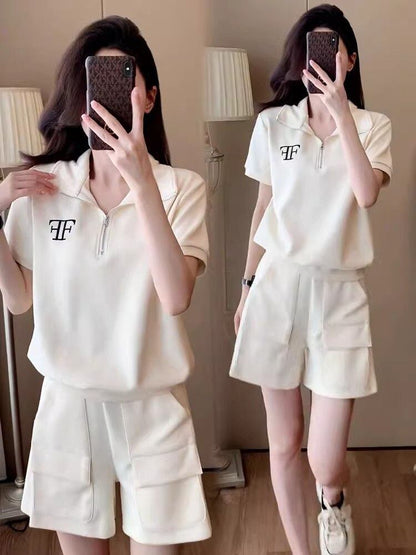 真夏も快適 半袖 カジュアル Tシャツ ショートパンツ セットアップ ＜U-11140＞