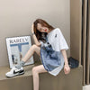 個性的なデザイン 2色選択可 一目惚れ レイヤード風 Tシャツ カットソー＜U-8286＞