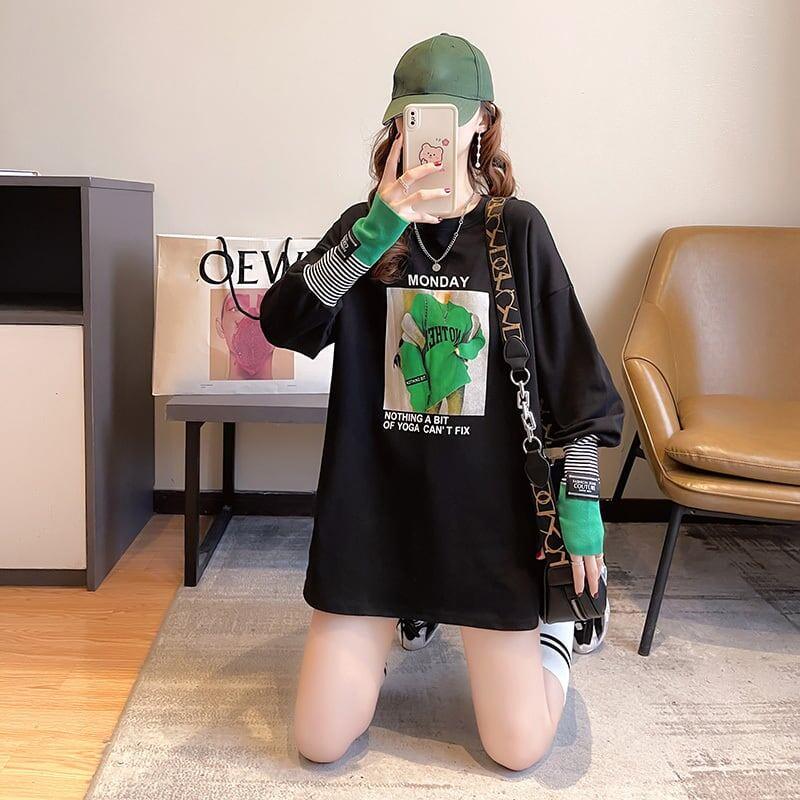 女性力を高める ラウンドネック 着心地抜群 プリント Tシャツ カットソー＜U-2865＞