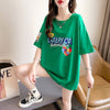 デザイン感 切り替え チャーミング プリント Tシャツ カットソー＜U-3409＞