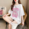 着心地抜群 切り替え 女性力を高める プリント Tシャツ カットソー＜U-3405＞