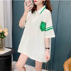 着心地抜群 切り替え 女性力を高める プリント Tシャツ カットソー＜U-3626＞