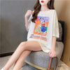 好感度満載 切り替え 美感いっぱい プリント Tシャツ カットソー＜U-3548＞