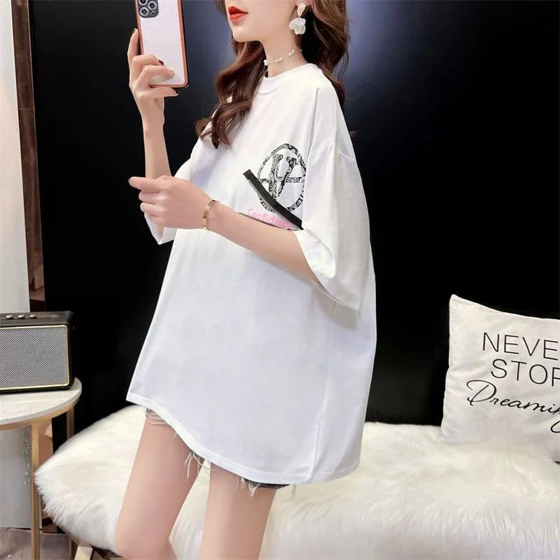 デザイン感 3色選択可 合わせやすい Tシャツ カットソー＜U-3055＞