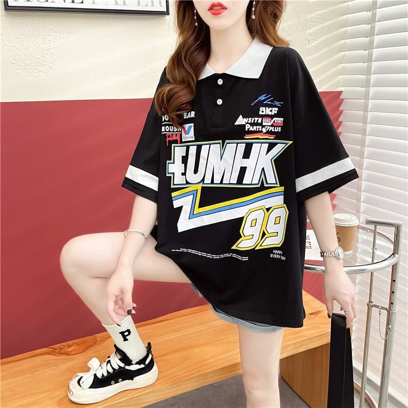 着心地抜群 切り替え 女性力を高める プリント Tシャツ カットソー＜U-3524＞