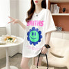 美人度アップ 切り替え ファッション プリント Tシャツ カットソー＜U-3412＞