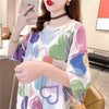 美人度アップ プリント ファッション Tシャツ カットソー ワンピース＜U-3303＞