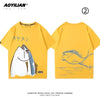 着回し力抜群 おすすめ シンプル プリントロゴ 半袖 Tシャツ-A2632