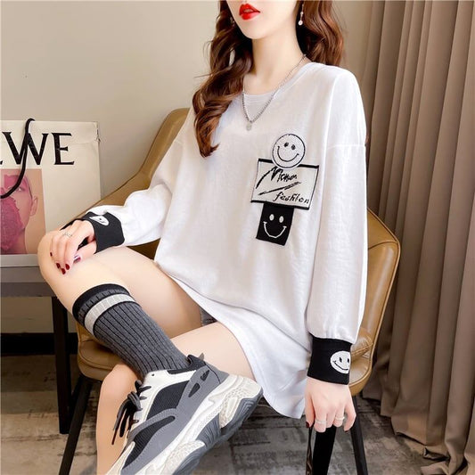 美感いっぱい 切り替え 好感度満載 プリント Tシャツ カットソー＜U-3661＞