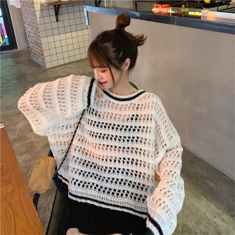 好感度満載 美感いっぱい 透かし彫り カーディガン アウター＜isf-2981＞