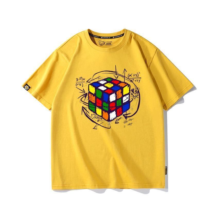 カジュアル プリント アバンギャルド 全7色 半袖 Tシャツ <U-11536>