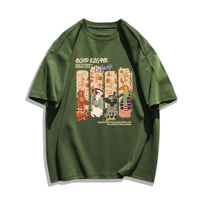 着回し力抜群 アバンギャルド 特別デザイン プリント全5色 半袖Tシャツ<U-8712>