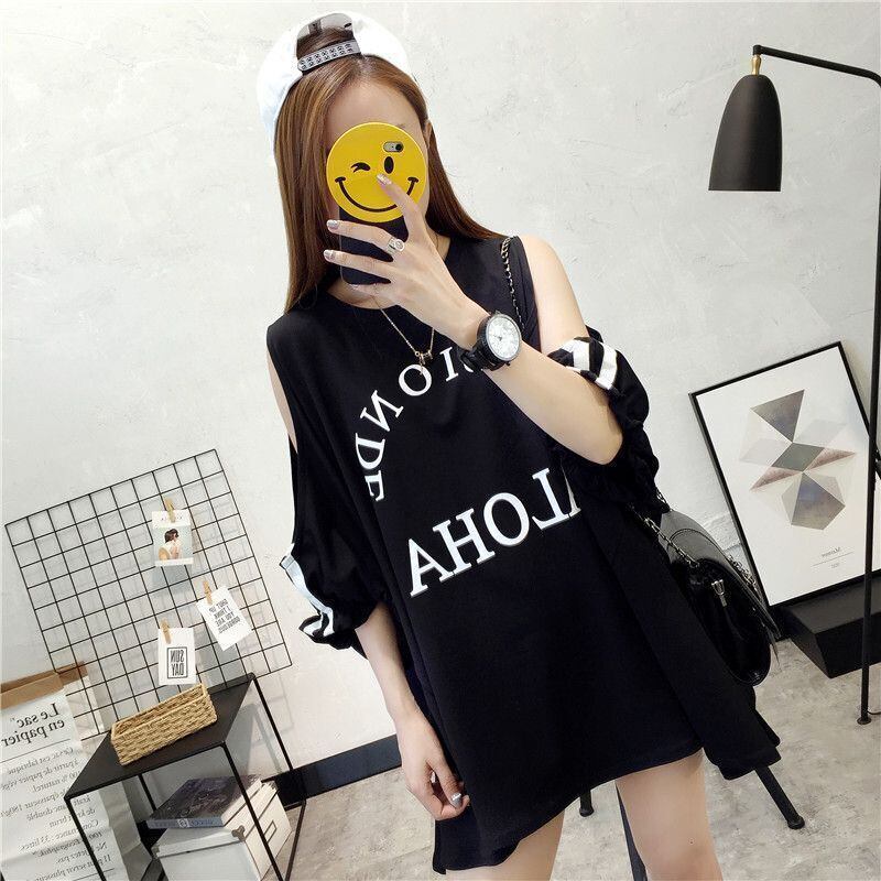 絶対欲しい ゆったり デザイン性抜群 ダブルプリント 2色半袖Tシャツ＜U-9087＞