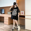 ファッション 切り替え 個性派 プリント 3色選択 半袖Tシャツ＜U-8548＞