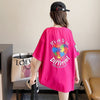 デザイン感 切り替え チャーミング プリント Tシャツ カットソー＜U-3409＞
