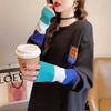 美人度アップ 切り替え ファッション プリント Tシャツ カットソー＜U-3668＞