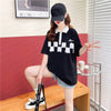 デザイン感 切り替え チャーミング プリント Tシャツ カットソー＜U-3586＞