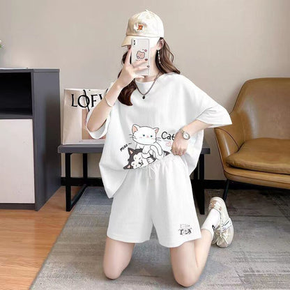大人可愛い 半袖Ｔシャツⅹパンツセット全4色 上質 男女兼用 <U-6551>