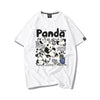 売り切れ必至 カジュアル ファッション感満々 アバンギャルド プリント カップル 全7色 半袖 Tシャツ <U-9320>