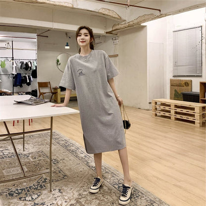 美人度アップ プリント チャーミング Tシャツ カットソー ワンピース＜U-3602＞