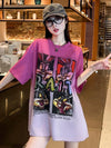 絶対欲しい グラデーション 特別デザイン プリント 半袖 Tシャツ <U-9053>