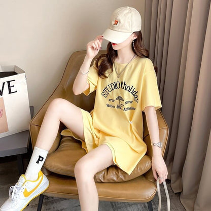 着心地抜群 切り替え 女性力を高める Tシャツ＋ショートパンツ セットアップ＜U-3612＞