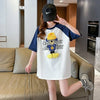大注目 ラグランTシャツ カラーマッチング クマちゃん アルファベットプリント半袖 ＜U-2970＞