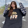 オシャレ度満点 ラウンドネック 個性的なデザイン カートゥーンプリント Tシャツ＜U-2257＞