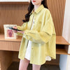 売れ筋 カジュアル ルーズ 着痩せ 男女兼用 シャツ U-13136