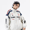 男女兼用 レーシング風 配色 ストリート ジャケット U-13504