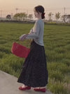 合わせやすい 花柄 総柄 プリント スカート U-80116