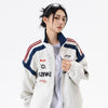 男女兼用 レーシング風 配色 ストリート ジャケット U-13504